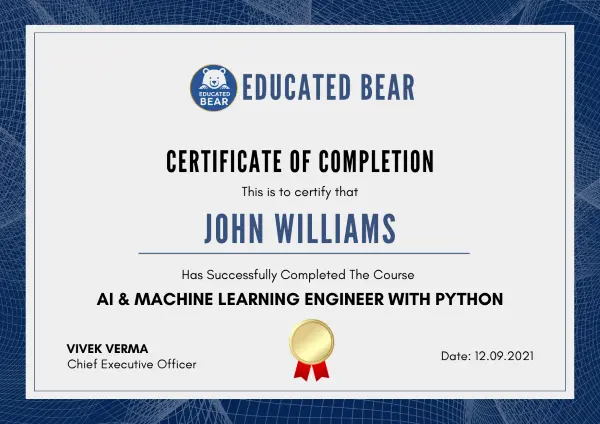 Python Internship Certificate